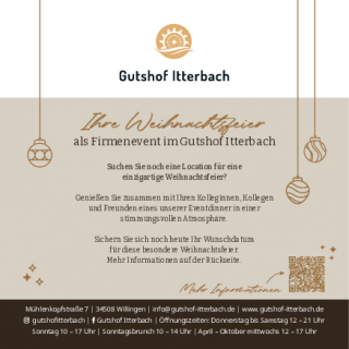 Weihnachtsfeiern 2026/2027