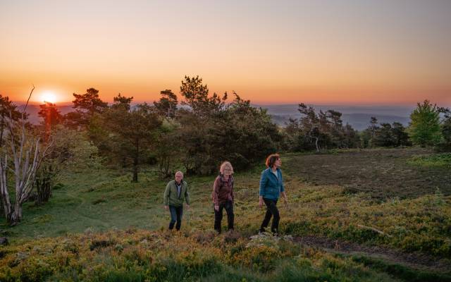 Wanderung in den Sonnenuntergang im Sauerland