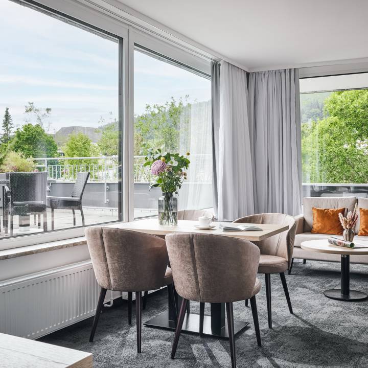 Moderne Suite mit Terrasse im Sauerland Stern Hotel Willingen