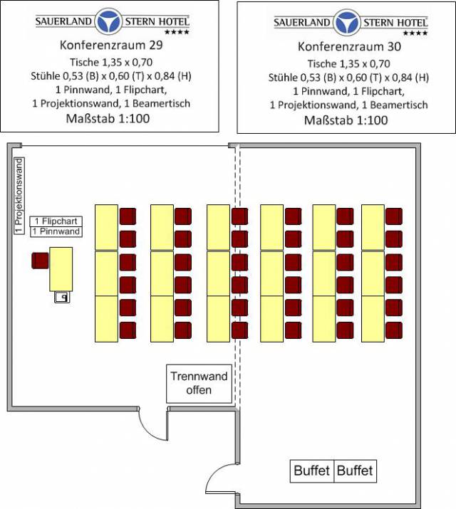 Konferenzraum 29 & 30 Lageplan